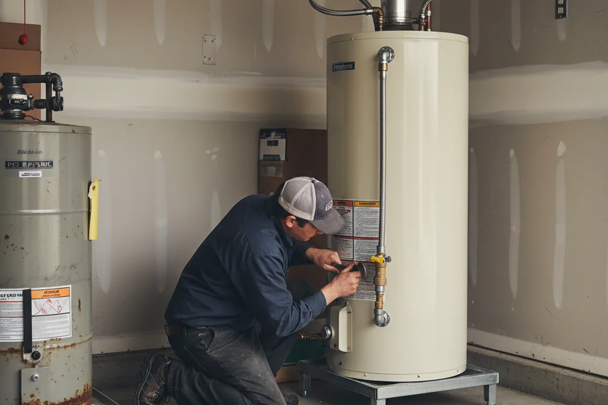 Water heater and shutoff valve replacement in Dundee